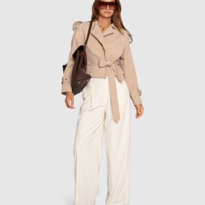 Belle & Bloom Fast Car Cropped Trench - Image 2