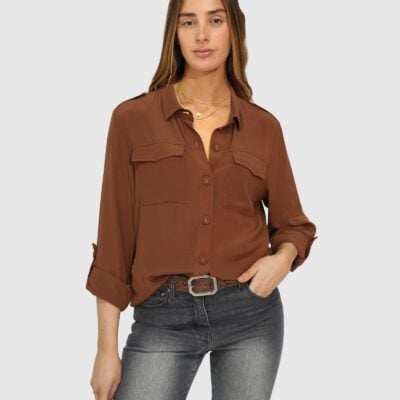 Belle & Bloom Eclipse Rolled Sleeve Blouse - Image 1
