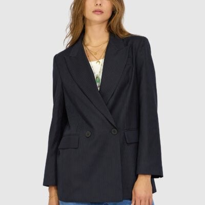 Belle & Bloom Big Brother Talk Pinstripes Blazer - Image 1