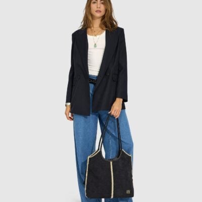 Belle & Bloom Big Brother Talk Pinstripes Blazer - Image 2