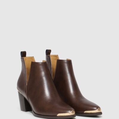 Belle & Bloom Austin Croc Embossed Ankle Boot - Image 2
