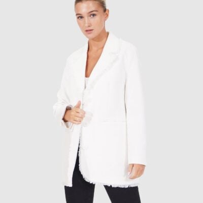 Belle & Bloom Young Blood Frayed Edge Blazer - Image 1