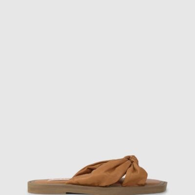 Belle & Bloom You & I Knot Detail Leather Slides - Image 2