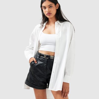 Belle & Bloom Wilder Days Vegan Leather Shorts - Image 1