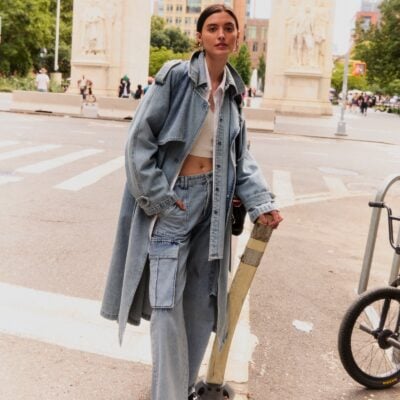 Belle & Bloom Wild Skies Denim Trench - Image 1