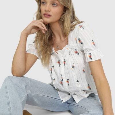 Belle & Bloom Wild Garden Floral Blouse - Image 1