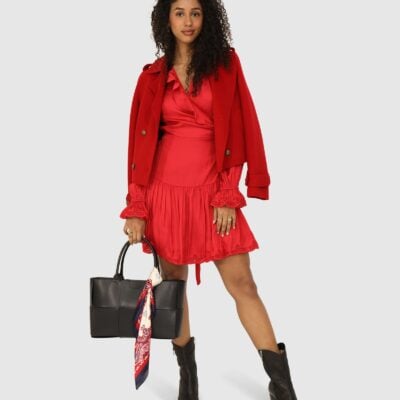 Belle & Bloom Wild Flower Embroidered Wrap Dress - Image 2