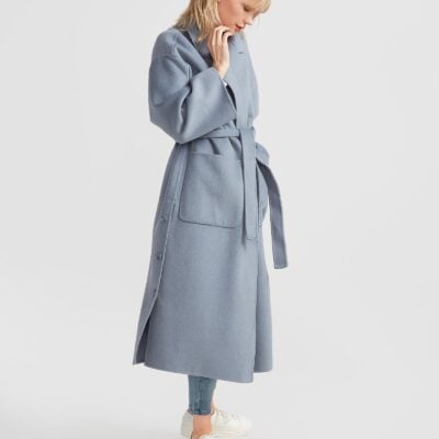 Belle & Bloom Wide Awake Split Hem Wool Blend Overcoat - Image 2