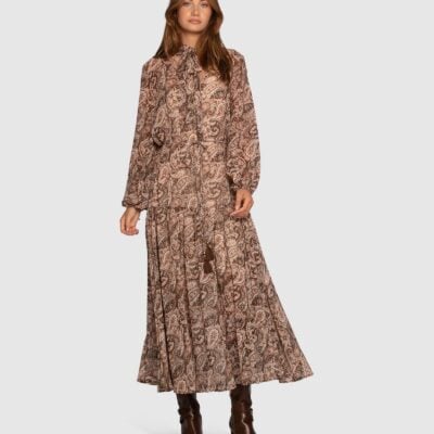 Belle & Bloom Waterfall Printed Maxi Dress - Image 2