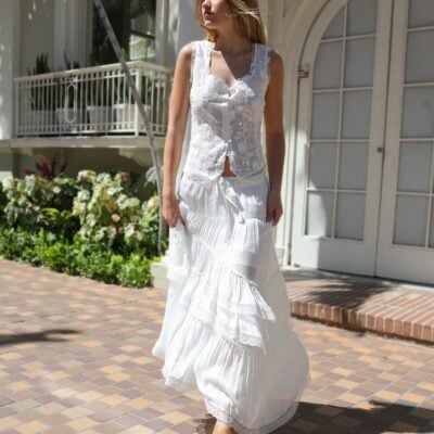 Belle & Bloom Wanderlace Ruffle Maxi Skirt - Image 1