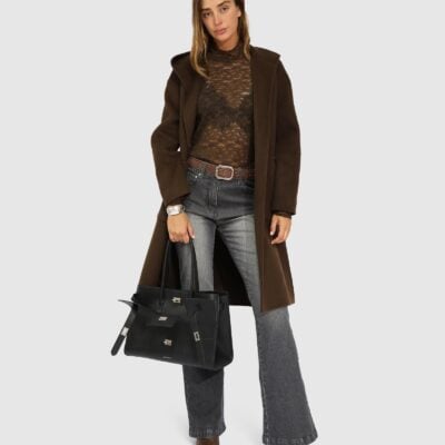 Belle & Bloom Walk This Way Wool Blend Oversized Coat - Image 1