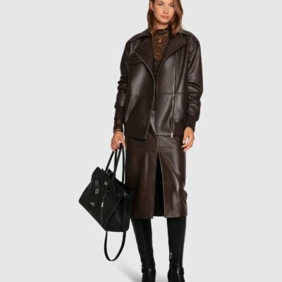 Belle & Bloom Understated Leather Pencil Skirt - Image 1