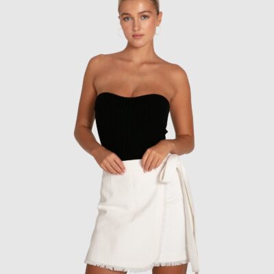Belle & Bloom There She Goes Frayed Edge Skirt - Image 1