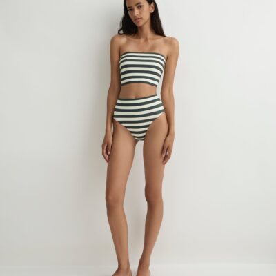 Bondi Born Stella Bikini Top - Forest Stripe (Embodee™) - Image 2