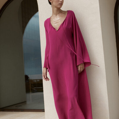 Bondi Born Orta Silk Tie-Front Tunic - Image 2