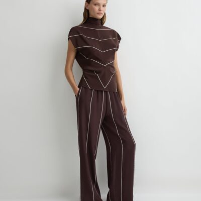 Bondi Born Orta Silk Tie Neck Top - Image 1