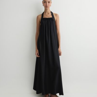 Bondi Born Marfa Silk Halter Maxi Dress - Image 1