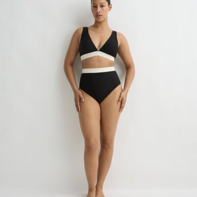 Bondi Born Lina Bikini Bottom - Black & Pearl (Sculpteur®) - Image 1