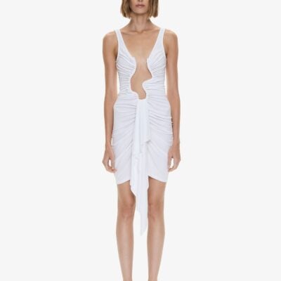 Christopher Esber Salacia Jersey Drape Mini Dress - Image 1