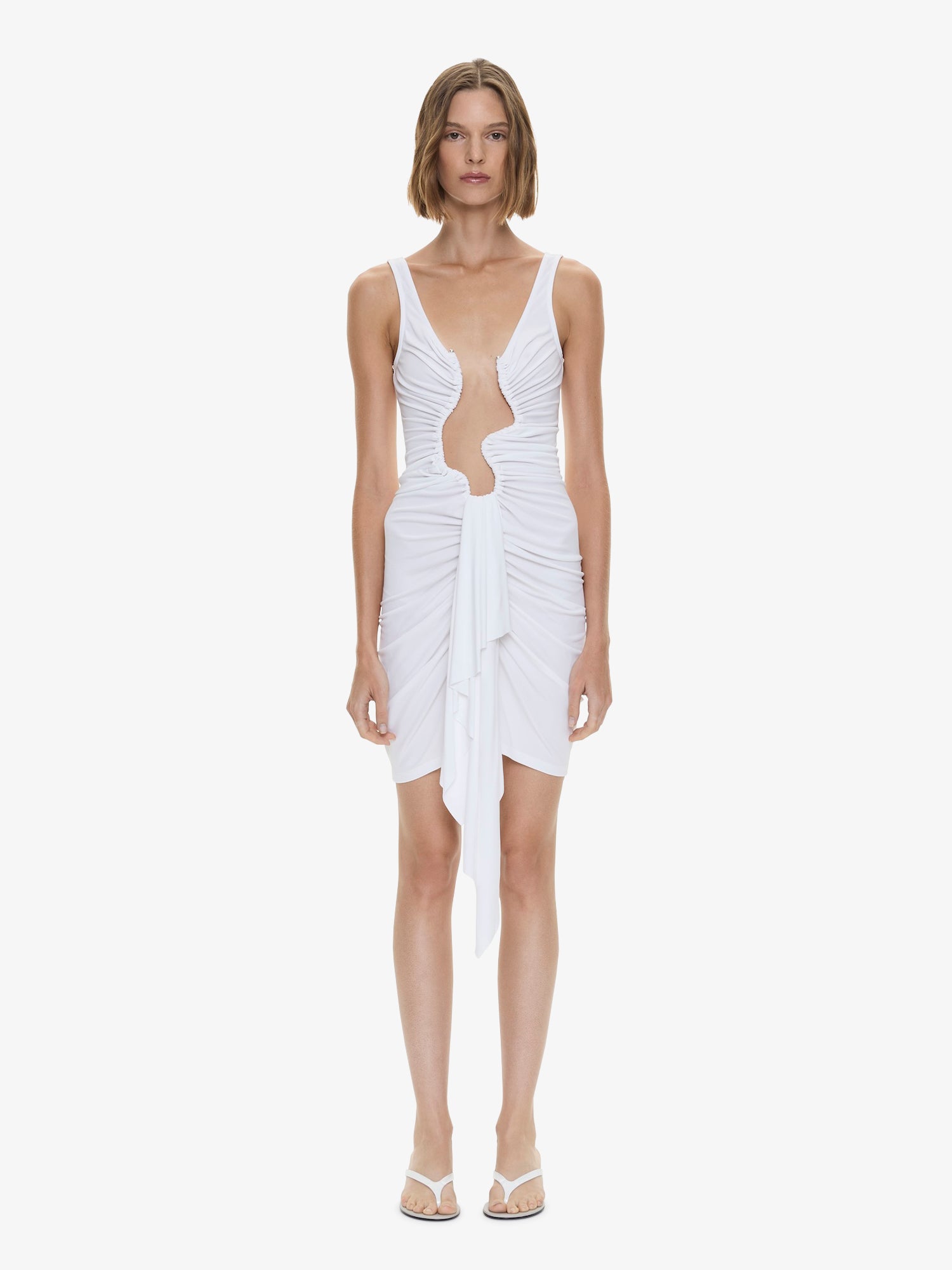Christopher Esber Salacia Jersey Drape Mini Dress - Image 1