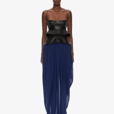 Christopher Esber Bellona Moulded Leather Belted Skirt - Image 1