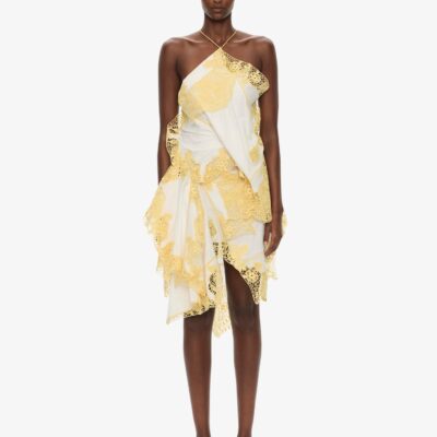 Christopher Esber Embroidered Handkerchief Envelope Scarf Dress - Image 1