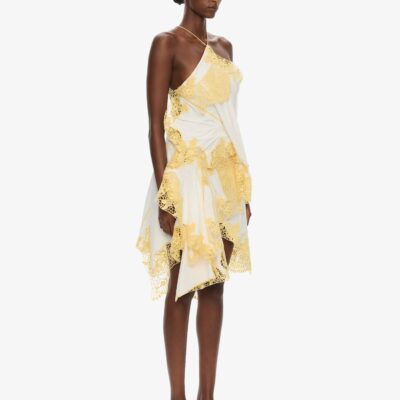 Christopher Esber Embroidered Handkerchief Envelope Scarf Dress - Image 2