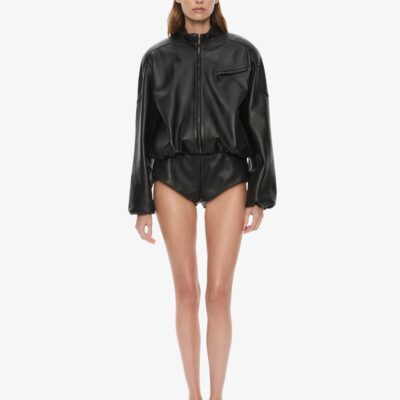 Christopher Esber Dannie Leather Zipped One Piece - Image 1