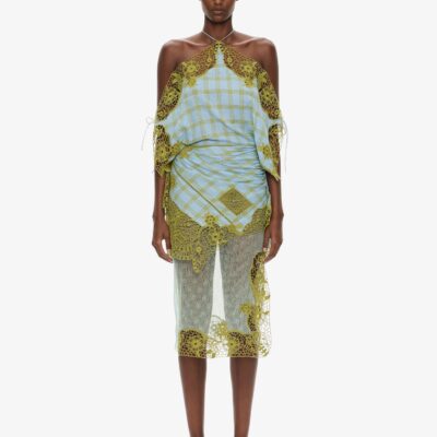 Christopher Esber Embroidered Handkerchief Envelope Dress - Image 1