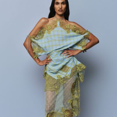 Christopher Esber Embroidered Handkerchief Envelope Dress - Image 2