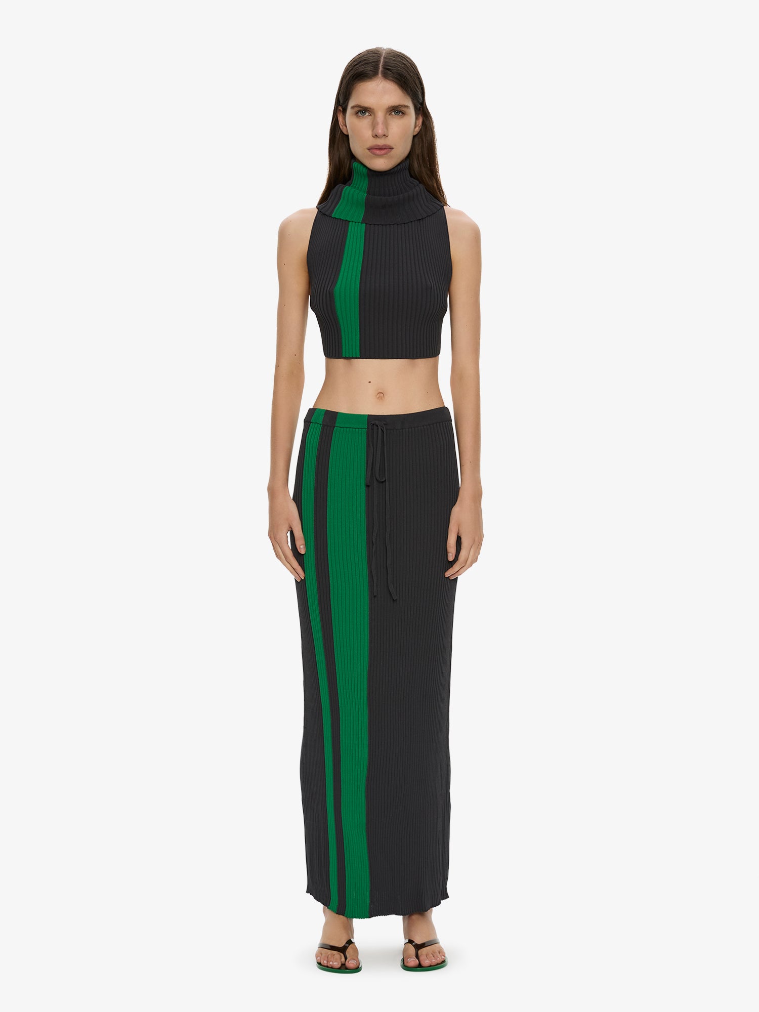 Christopher Esber Mach Stripe Tie Skirt - Image 1