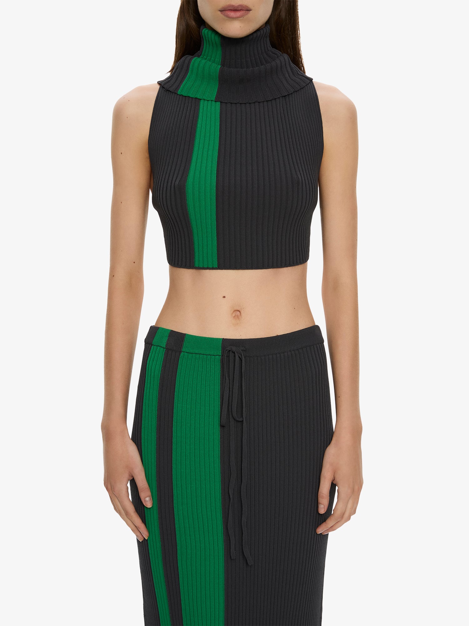 MNCE230826191343027_3 Christopher Esber Mach Stripe Tie Skirt - Image 3