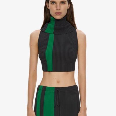 Christopher Esber Mach Stripe Turtleneck Crop - Image 1