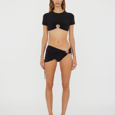 Christopher Esber Ruched Orbit Crop Swim Tee - Image 2