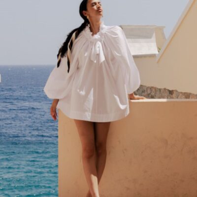 CAROLINE CONSTAS Adeline Tie Mini Dress - Image 2