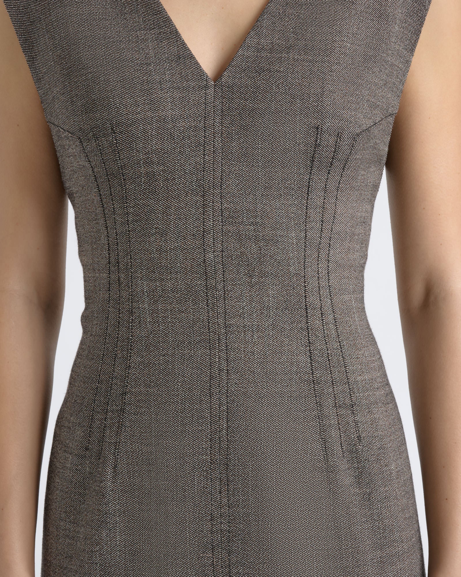 Cue V-Neck Fitted Midi Dress - Image 3