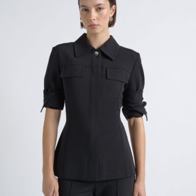 Cue Stretch Snap Detail Fitted Shirt - Image 2