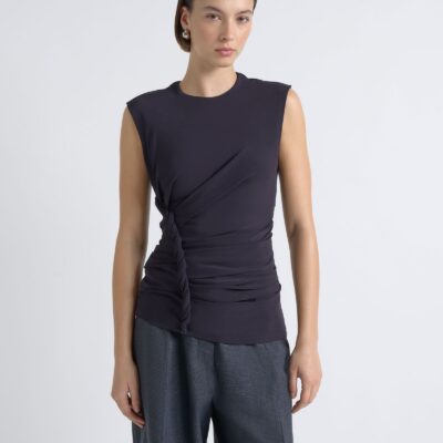Cue Sleeveless Crew Neck Twist Top - Image 1