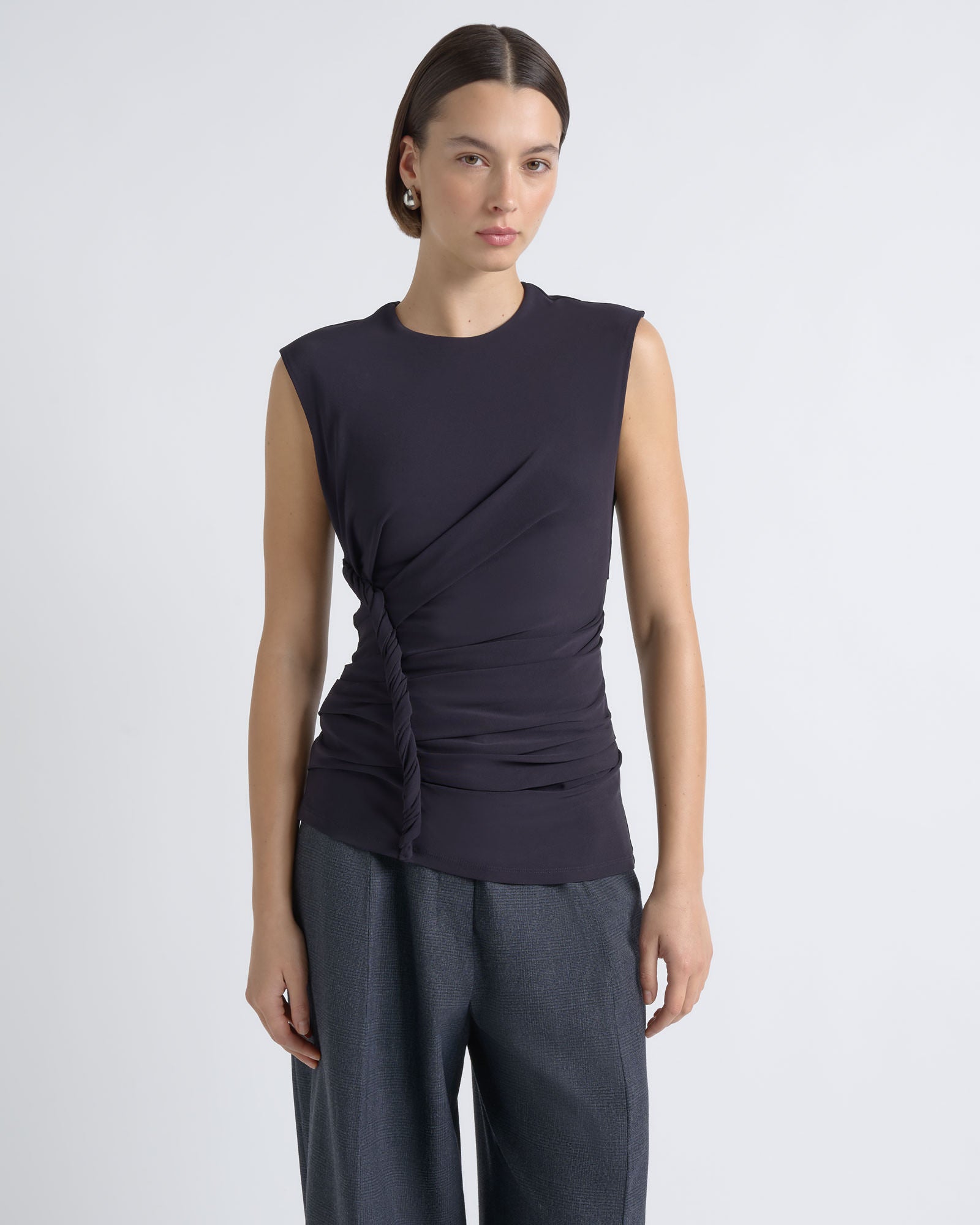 Cue Sleeveless Crew Neck Twist Top - Image 1