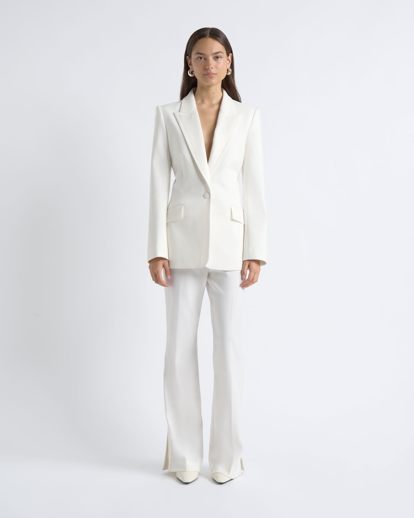 Cue Single Breasted Satin Lapel Blazer - Image 1