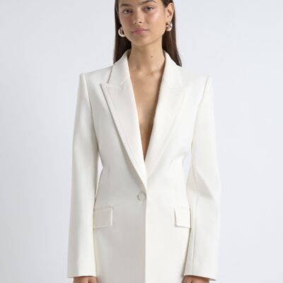 Cue Single Breasted Satin Lapel Blazer - Image 2