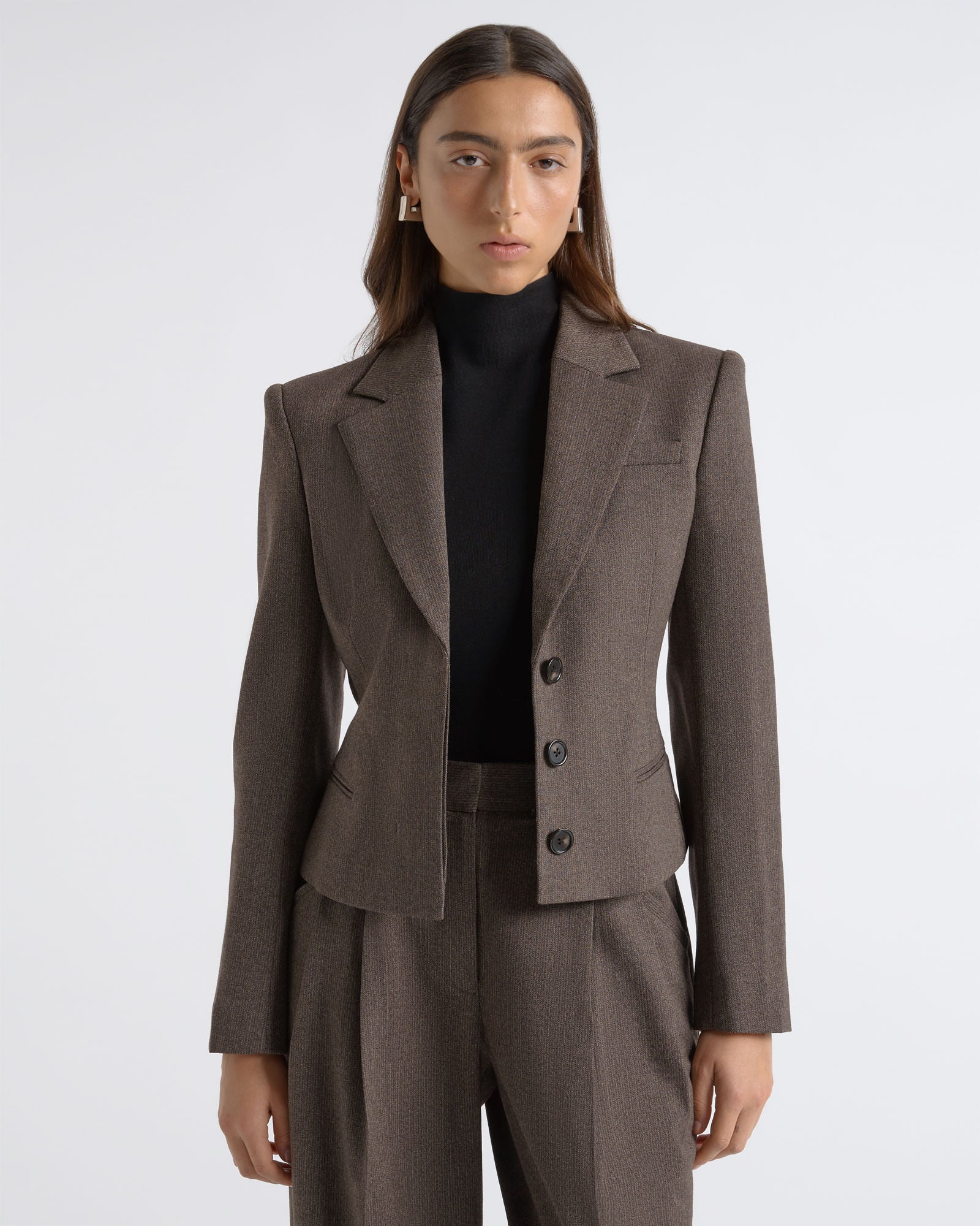 Cue Single Breasted Crop Blazer - Image 1