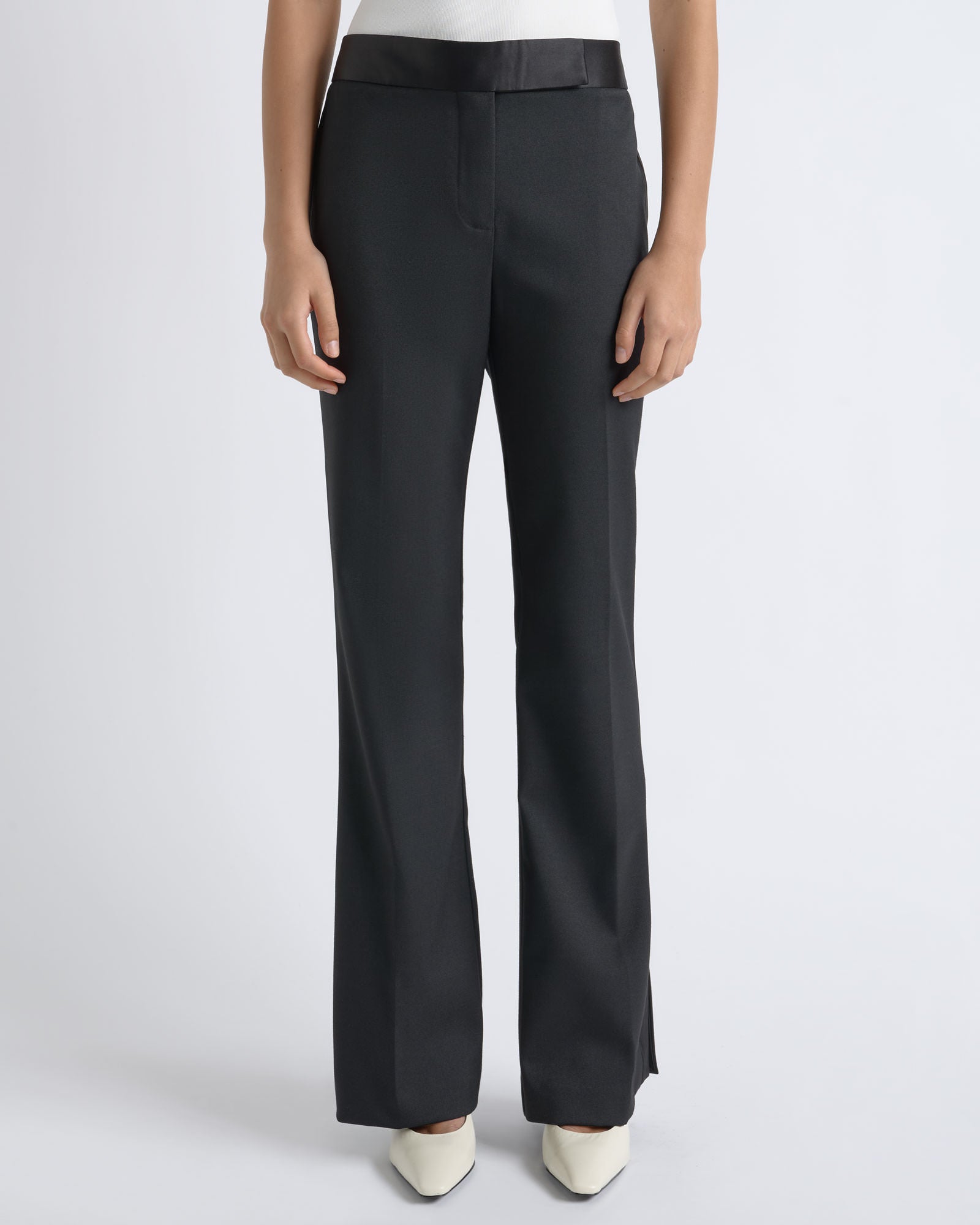 Cue Satin Waistband Straight Leg Pant - Image 1