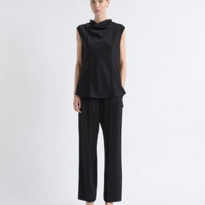 Cue Satin Pin Tuck Top - Image 1