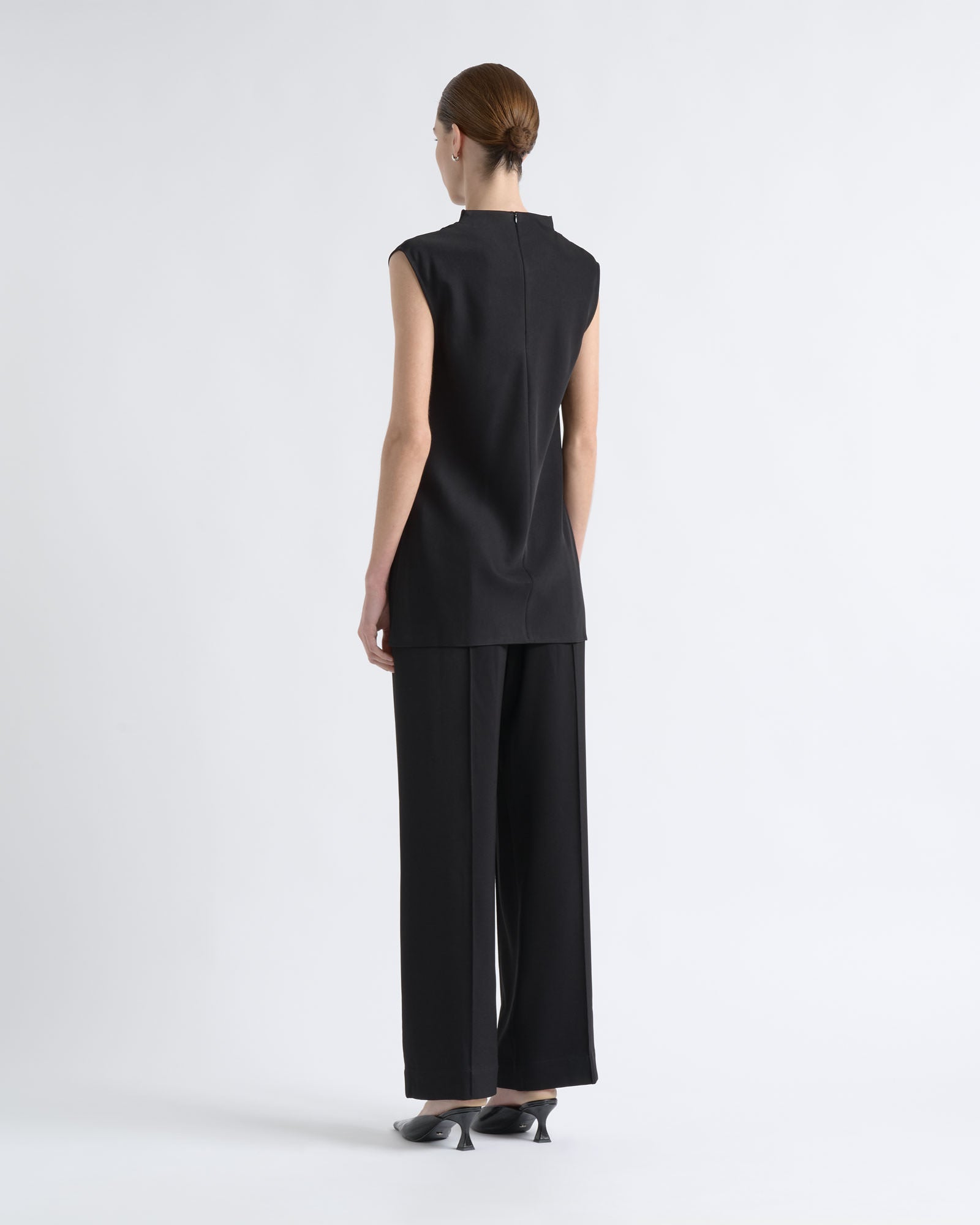 MNCUE260826054018028_3 Cue Satin Pin Tuck Top - Image 3