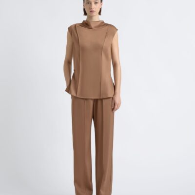 Cue Satin Pin Tuck Pant - Image 2