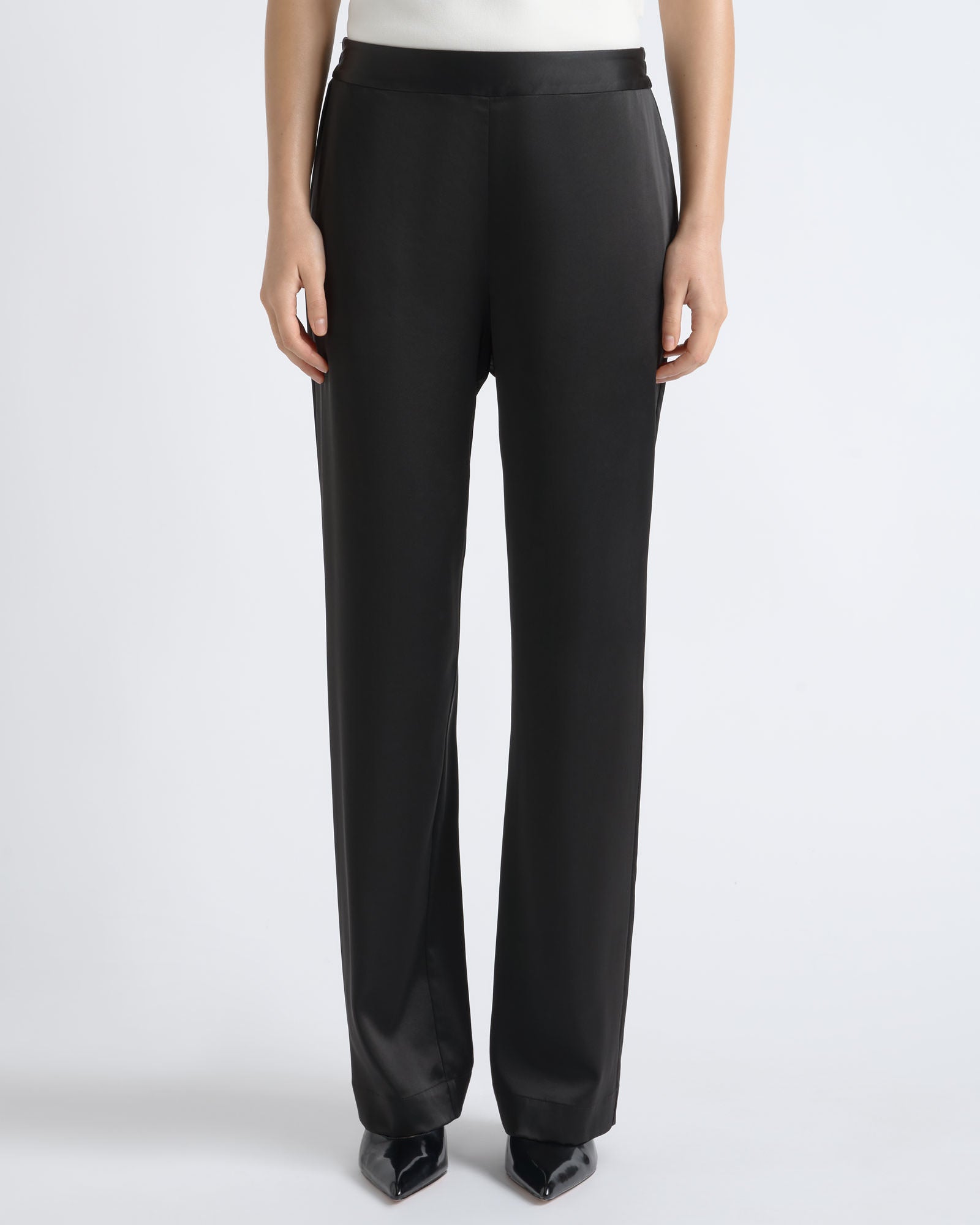 MNCUE260826054018030_2 Cue Satin High Waisted Pant - Image 2