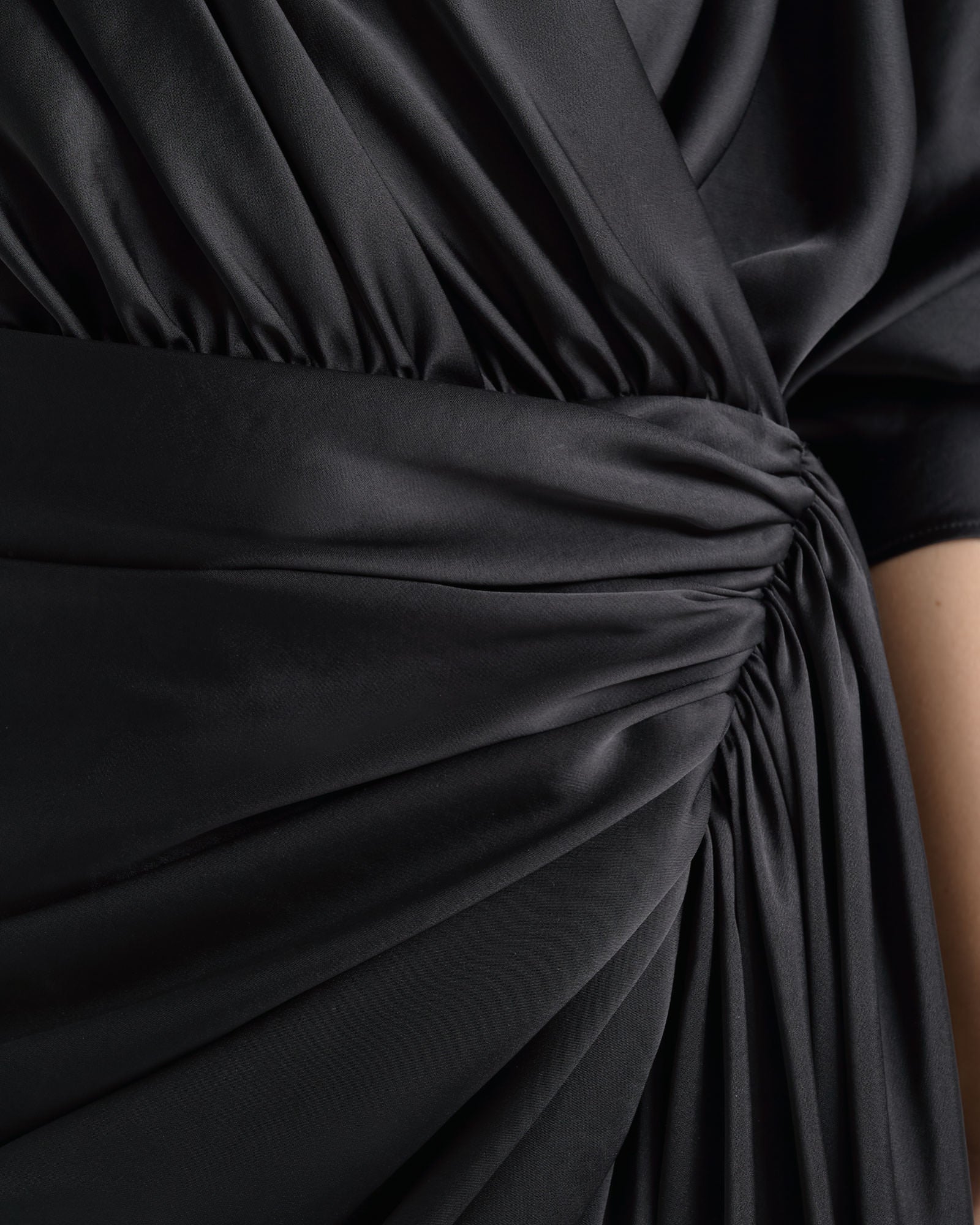 Cue Satin Drape Dress - Image 3