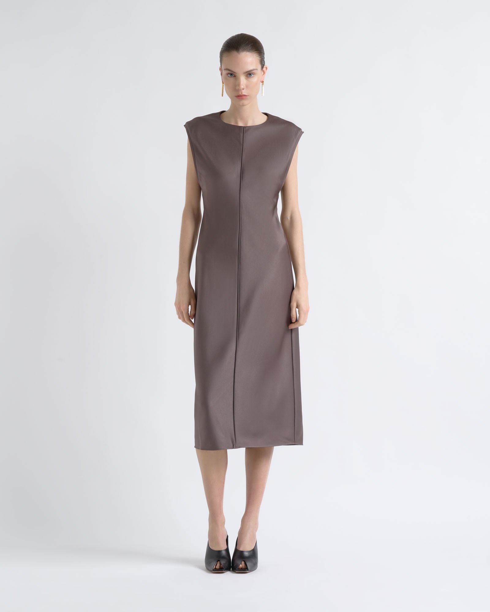 Cue Satin Bias Midi Dress - Image 1