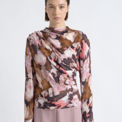 Cue Print Drape Top - Image 1